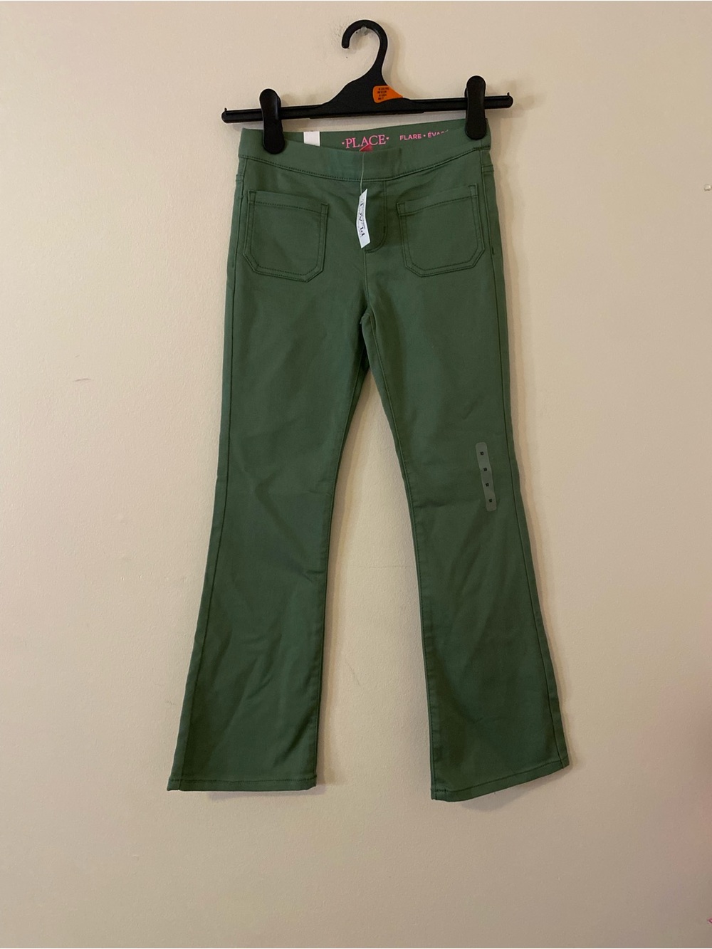 Place Olive Green Flare Jeans